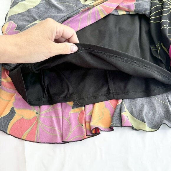 Joseph Ribkoff Dress Colourful Floral Fully Lined Ruffled sz 10 - Picture 7 of 16